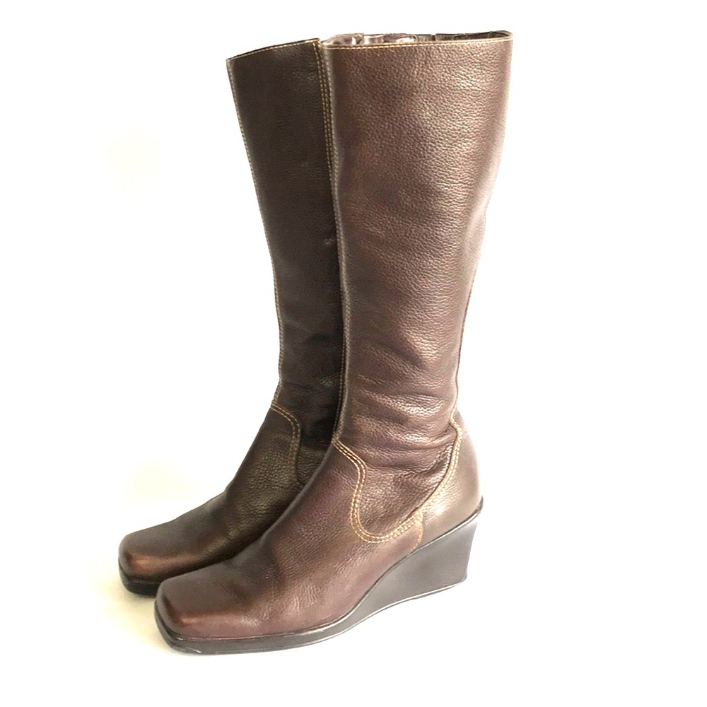 BOGO 50% OFF Gianni Bini Wedge heel Leather Boots.